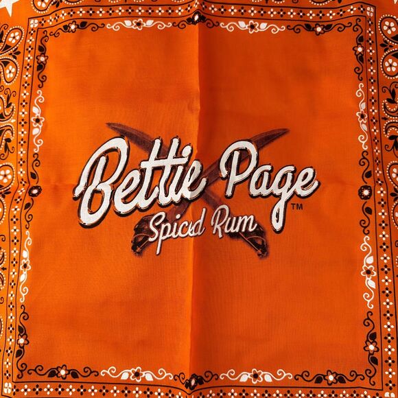Bettie Page Spiced Rum Orange Bandana and Red T-Shirt Lot Medium 1950s Pinup - Picture 6 of 8